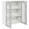 Szafka wisząca z drzwiami Betonowy szary 80 x 31 x 100 cm