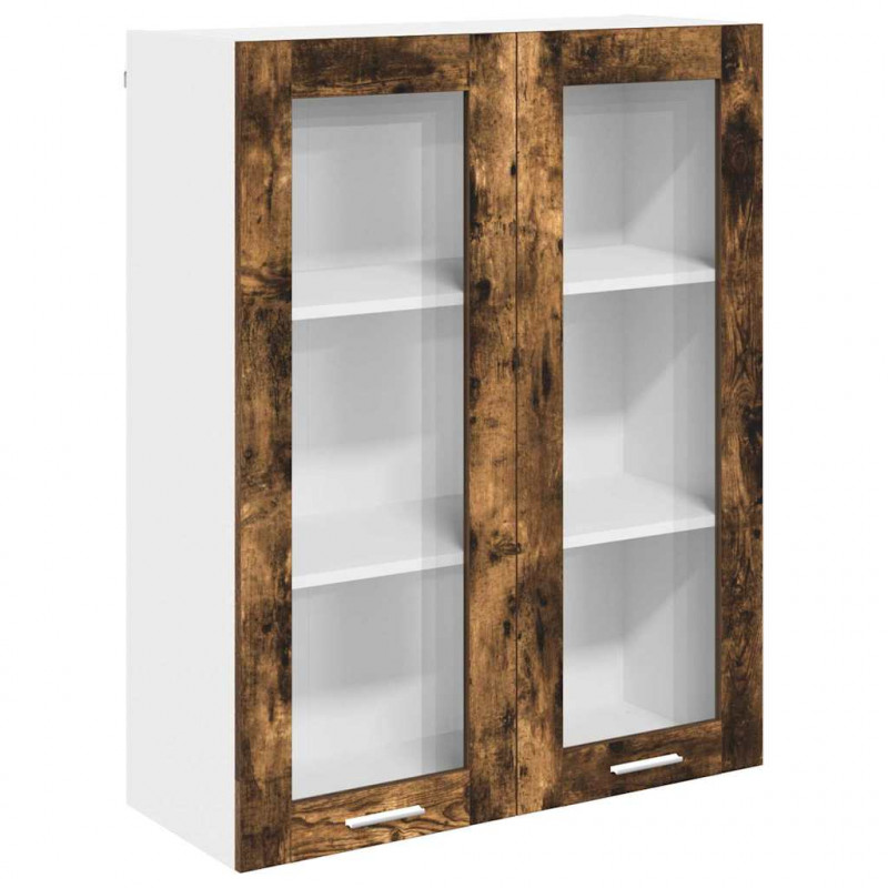 Szafka wisząca z przechowywaniem Dąb wędzony 80 x 31 x 100 cm