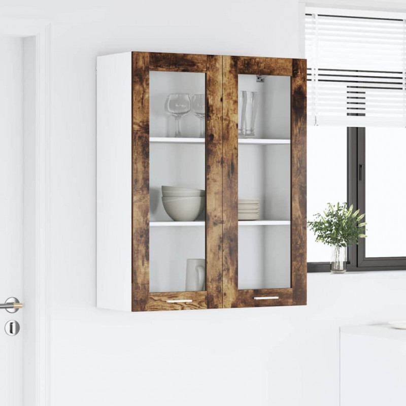 Szafka wisząca z przechowywaniem Dąb wędzony 80 x 31 x 100 cm