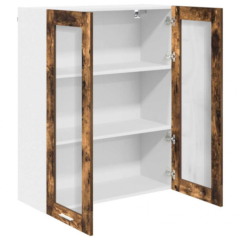 Szafka wisząca z przechowywaniem Dąb wędzony 80 x 31 x 100 cm