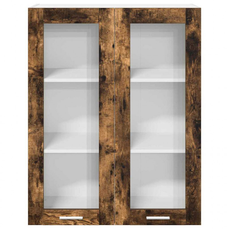Szafka wisząca z przechowywaniem Dąb wędzony 80 x 31 x 100 cm