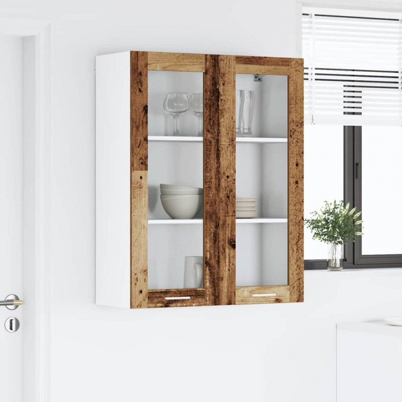 Szafka wisząca z przechowywaniem Stare drewno 80 x 31 x 100 cm