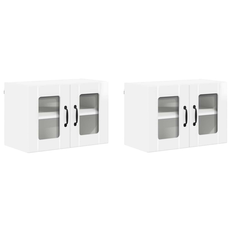 Szafka kuchenna 2 pcs Wysoki połysk biały 60 x 31 x 40 cm
