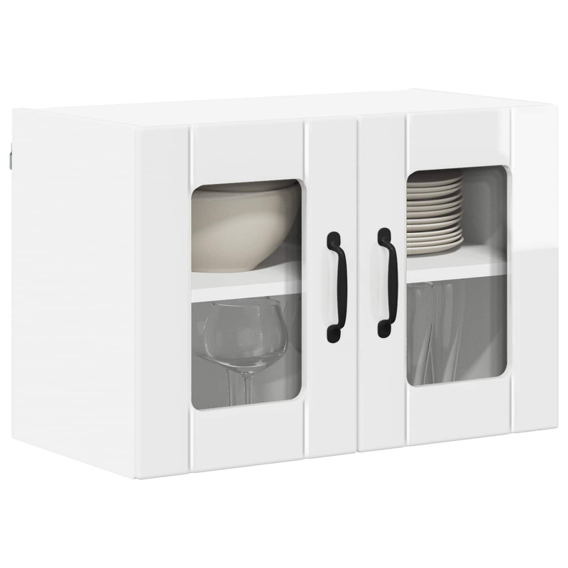 Szafka kuchenna 2 pcs Wysoki połysk biały 60 x 31 x 40 cm