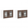 Szafki kuchenne naścienne 2 pcs Brązowy dąb 60 x 31 x 40 cm