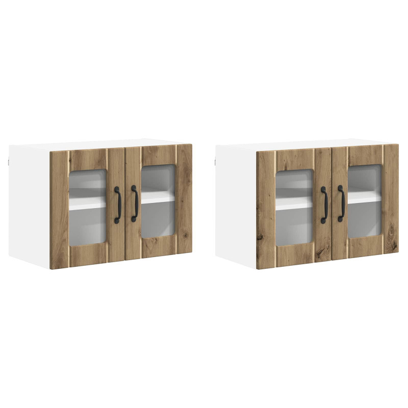 Szafka kuchenna 2 pcs Dąb rzemieślniczy 60 x 31 x 40 cm