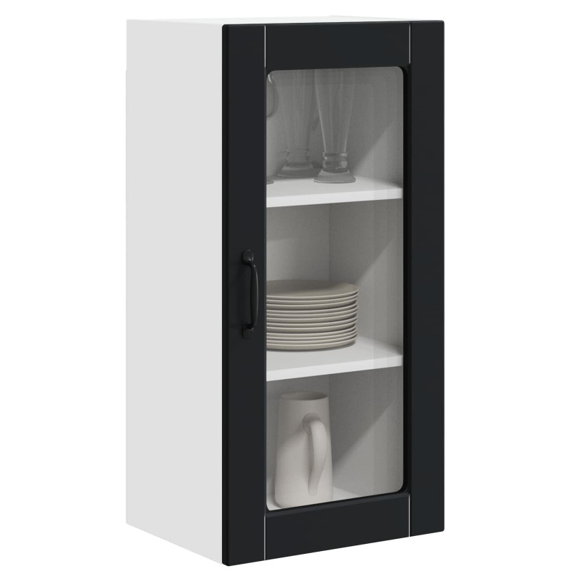 Szafka kuchenna Czarny 40 x 31 x 80 cm Materiał drewnopochodny