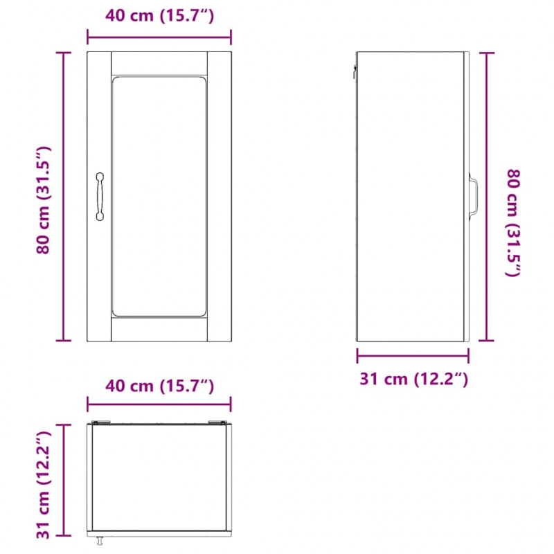 Szafka kuchenna 2 pcs Dąb Sonoma 40 x 31 x 80 cm