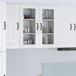 Szafka kuchenna 2 pcs Wysoki połysk biały 40 x 31 x 80 cm