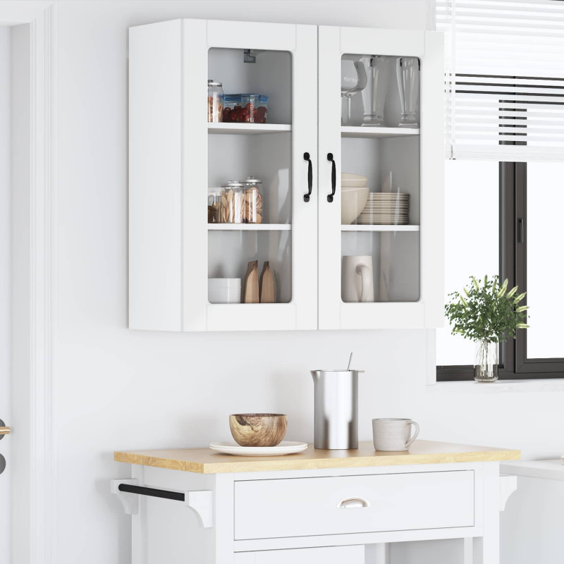 Szafka kuchenna 2 pcs Wysoki połysk biały 40 x 31 x 80 cm