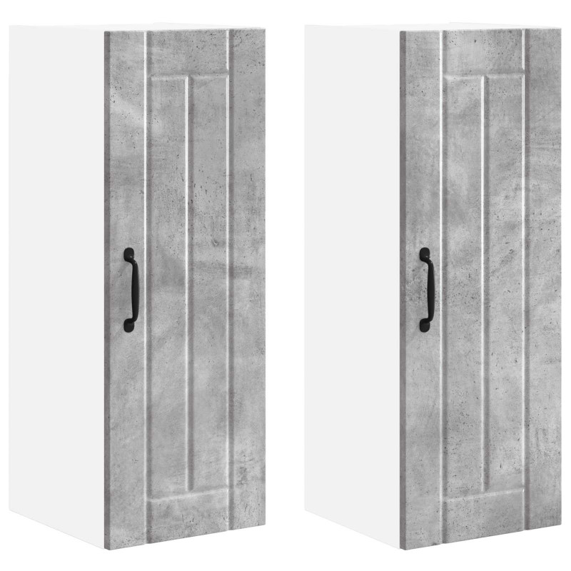 Szafka kuchenna 2 pcs Betonowy szary 30 x 31 x 80 cm