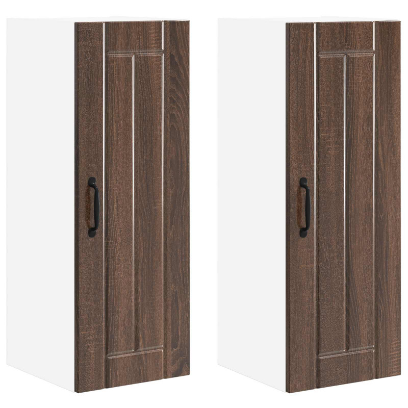 Szafka kuchenna 2 pcs Brązowy dąb 30 x 31 x 80 cm
