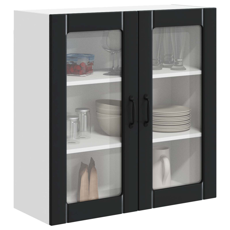 Szafka kuchenna Czarny 80 x 31 x 80 cm Materiał drewnopochodny