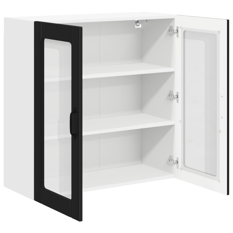 Szafka kuchenna Czarny 80 x 31 x 80 cm Materiał drewnopochodny
