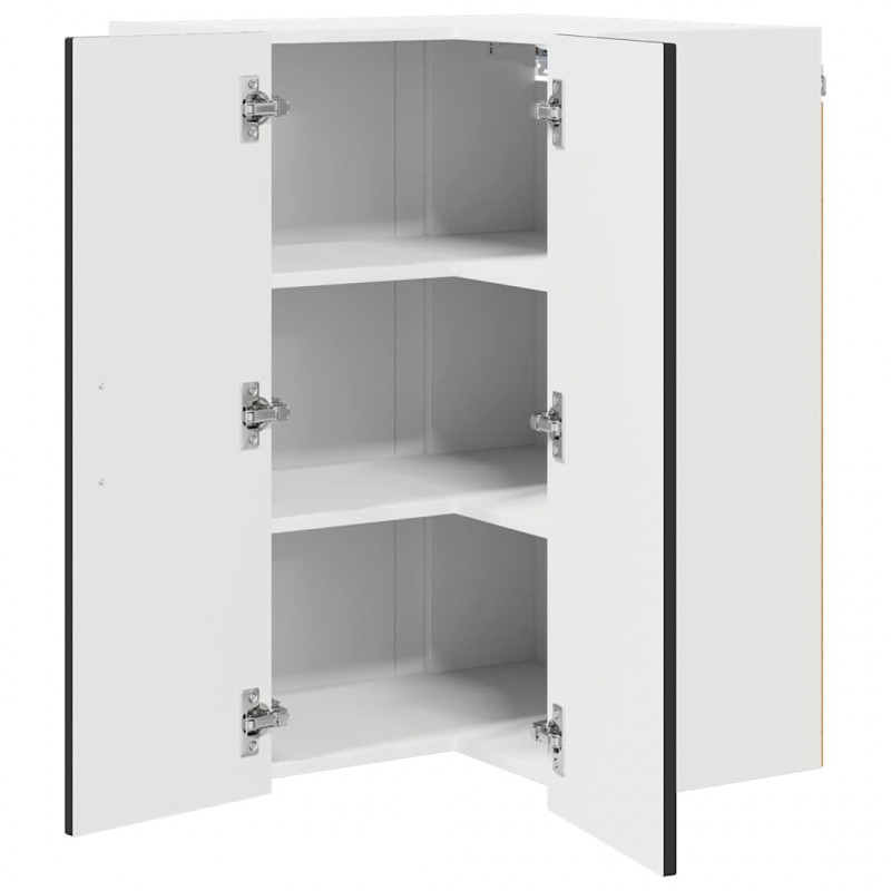 Szafka kuchenna Czarny 57 x 57 x 80 cm Materiał drewnopochodny