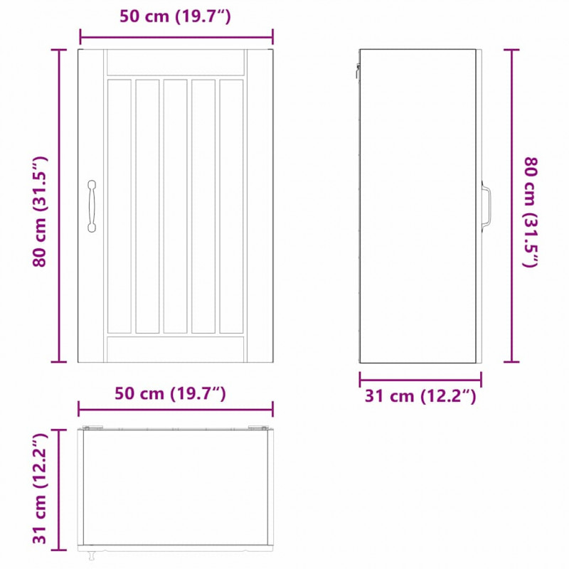 Szafka kuchenna Brązowy dąb 50 x 31 x 80 cm