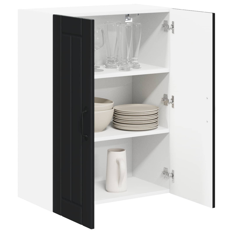 Szafka kuchenna Czarny 60 x 31 x 80 cm Materiał drewnopochodny