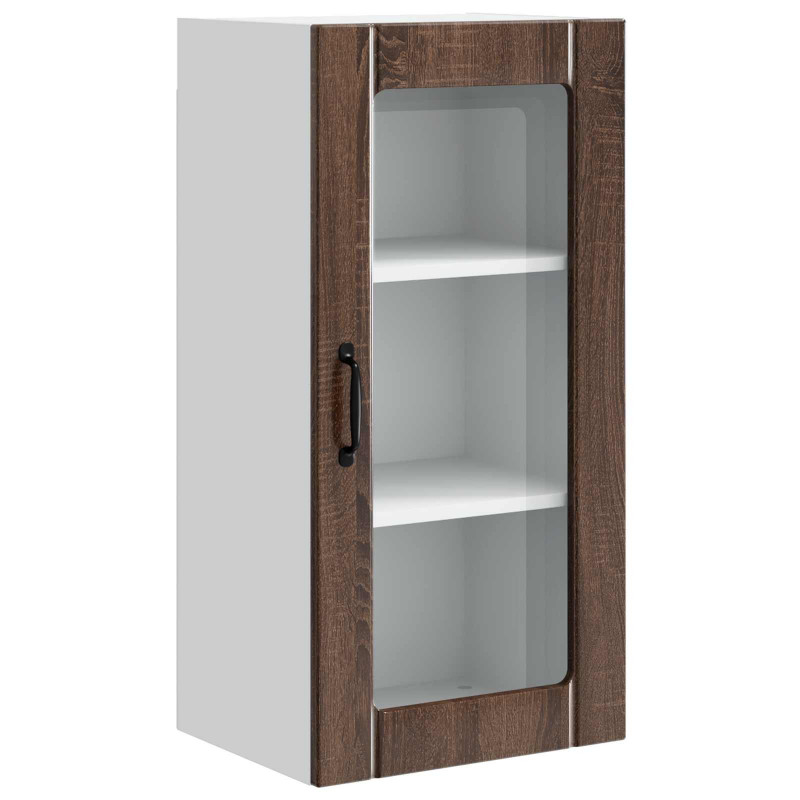 Szafka kuchenna z półką 2 pcs Brązowy dąb 40 x 31 x 80 cm
