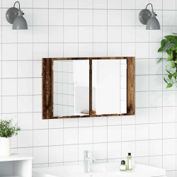 Szafka z lustrem do łazienki Stare drewno 80 x 12 x 45 cm