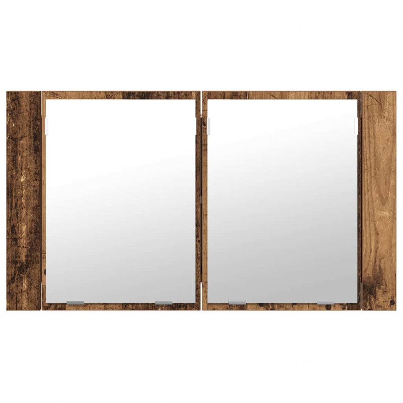 Szafka z lustrem do łazienki Stare drewno 80 x 12 x 45 cm