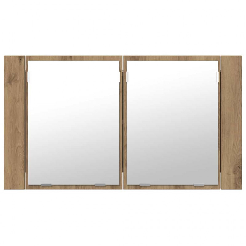 Szafka z lustrem do łazienki Dąb rzemieślniczy 80 x 12 x 45 cm