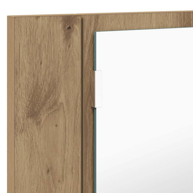 Szafka z lustrem do łazienki Dąb rzemieślniczy 80 x 12 x 45 cm