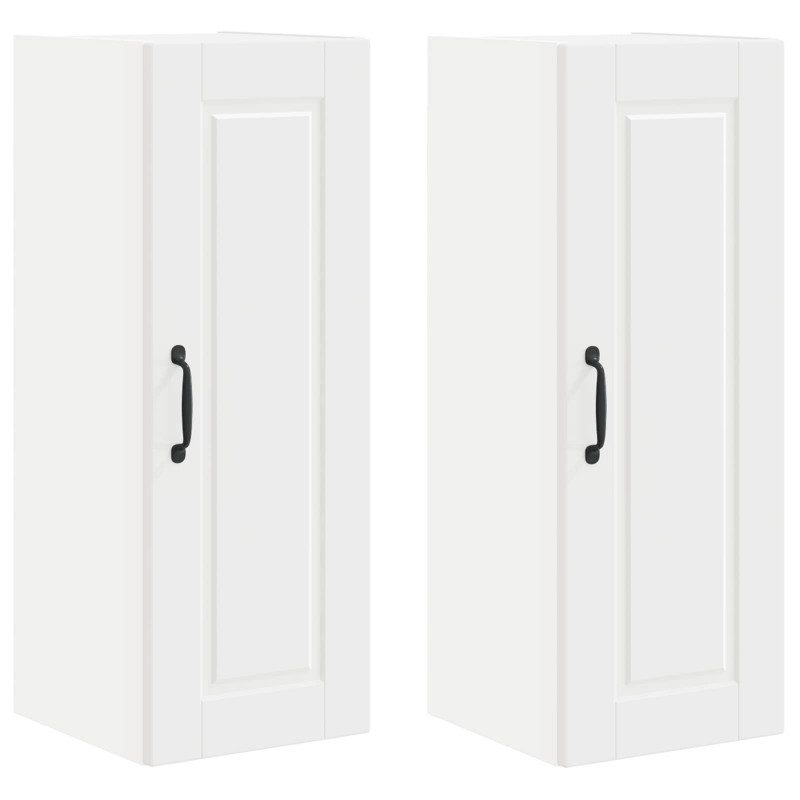 Szafka kuchenna z półką z drzwiami 2 pcs Biały 30 x 31 x 80 cm