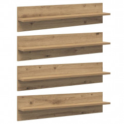 Półki ścienne z półką 4 pcs Dąb rzemieślniczy 80 x 11,5 x 18 cm