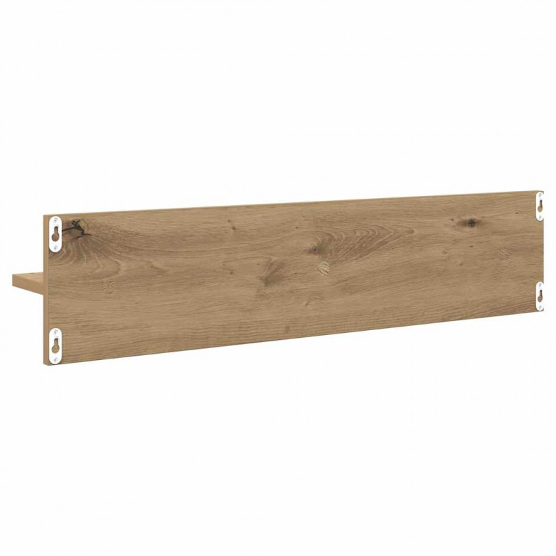 Półki ścienne z półką 4 pcs Dąb rzemieślniczy 80 x 11,5 x 18 cm