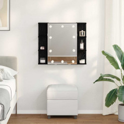 Szafka z lustrem z półką Z lustrem Czarny Dąb 70 x 16,5 x 60 cm