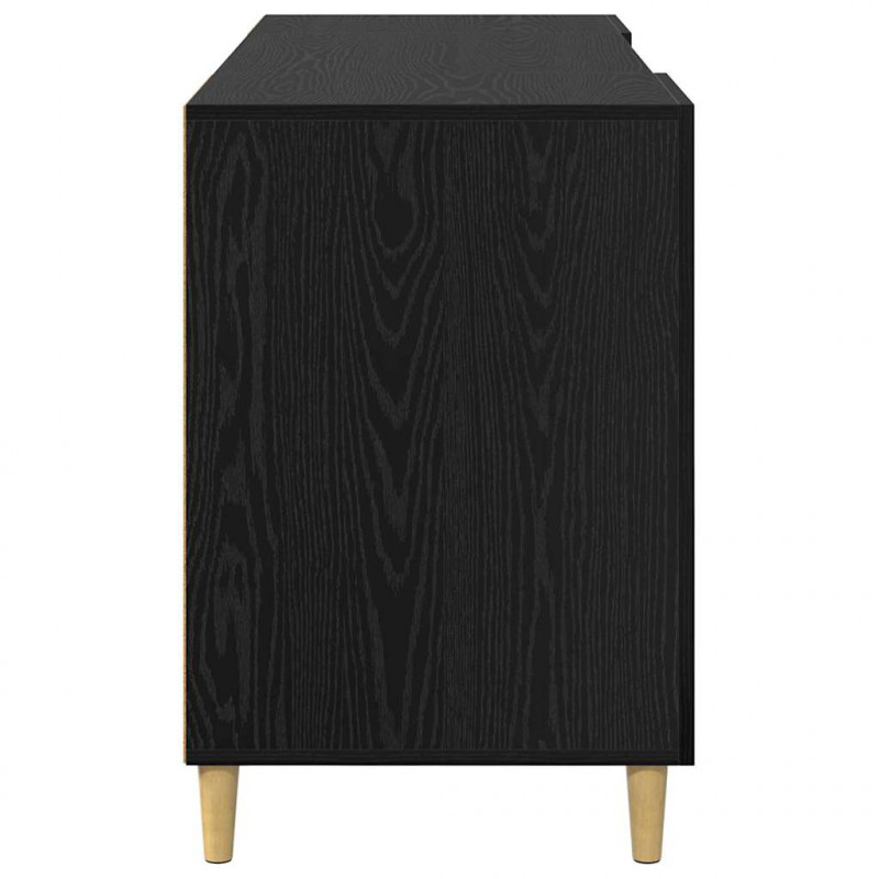 Biurko Czarny Dąb 140 x 50 x 75 cm Materiał drewnopochodny