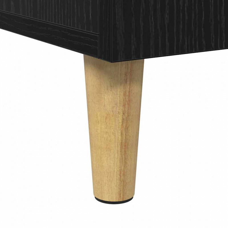 Biurko Czarny Dąb 140 x 50 x 75 cm Materiał drewnopochodny