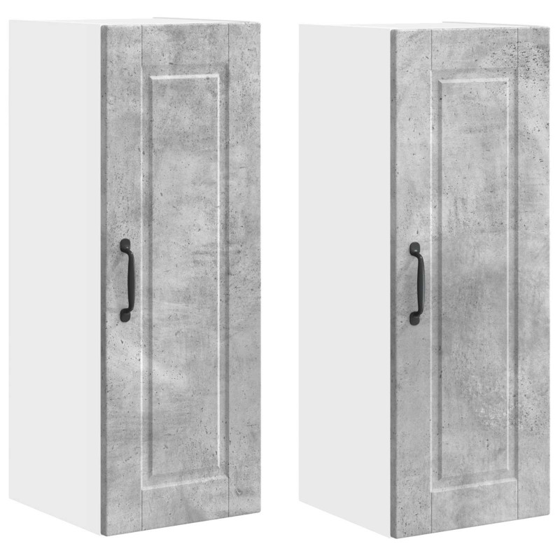 Szafka kuchenna z półką 2 pcs Betonowy szary 30 x 31 x 80 cm