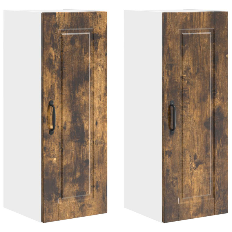 Szafka kuchenna z półką 2 pcs Dąb wędzony 30 x 31 x 80 cm