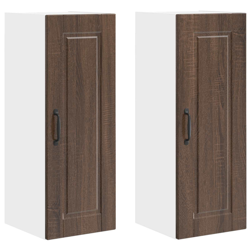 Szafka kuchenna z półką 2 pcs Brązowy dąb 30 x 31 x 80 cm