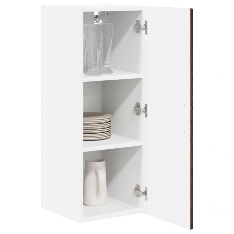 Szafka kuchenna z półką 2 pcs Brązowy dąb 30 x 31 x 80 cm