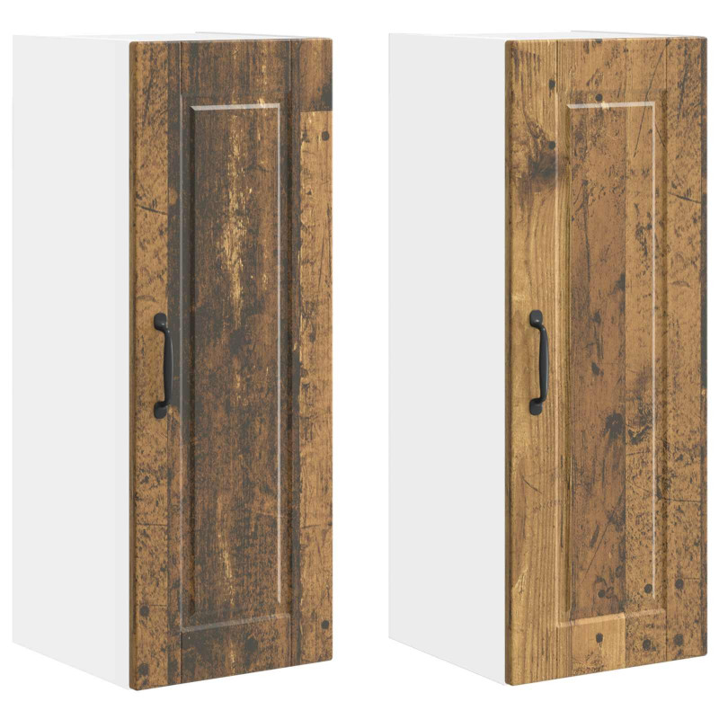 Szafka kuchenna z półką 2 pcs Stare drewno 30 x 31 x 80 cm