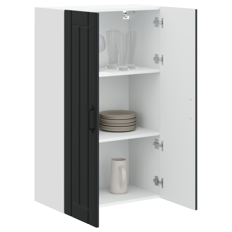 Szafka kuchenna Czarny 60 x 31 x 100 cm Materiał drewnopochodny