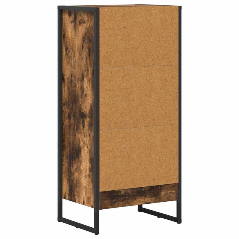 Szafka na książki Dąb dymny 80 x 30 x 155 cm