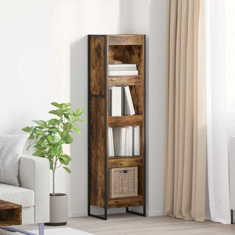 Szafka na książki Dąb dymny 80 x 30 x 155 cm