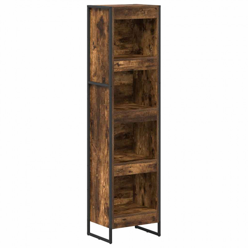 Szafka na książki Dąb dymny 80 x 30 x 155 cm