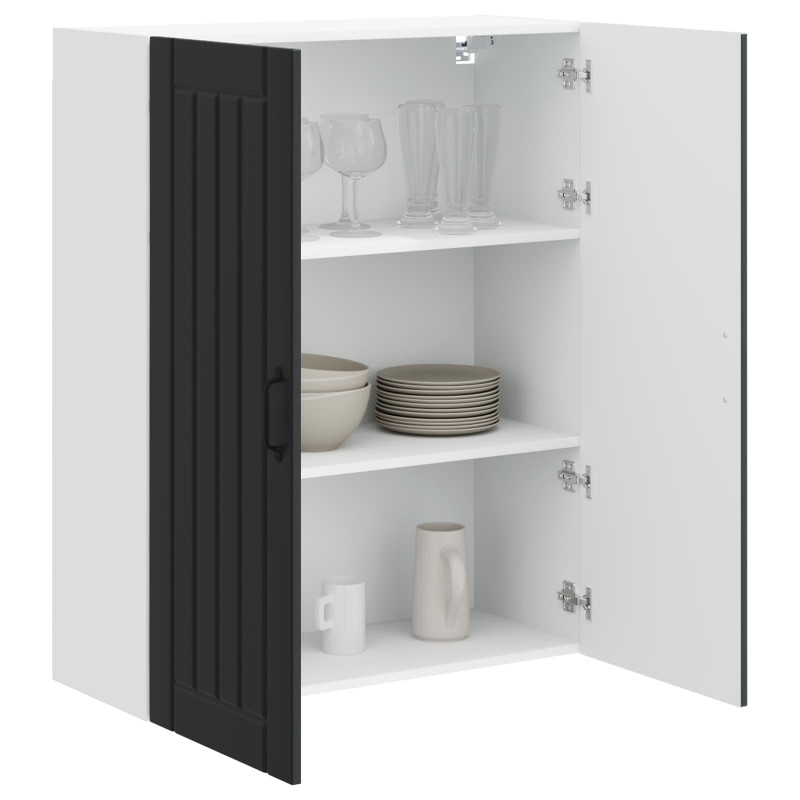 Szafka kuchenna Czarny 80 x 31 x 100 cm Materiał drewnopochodny
