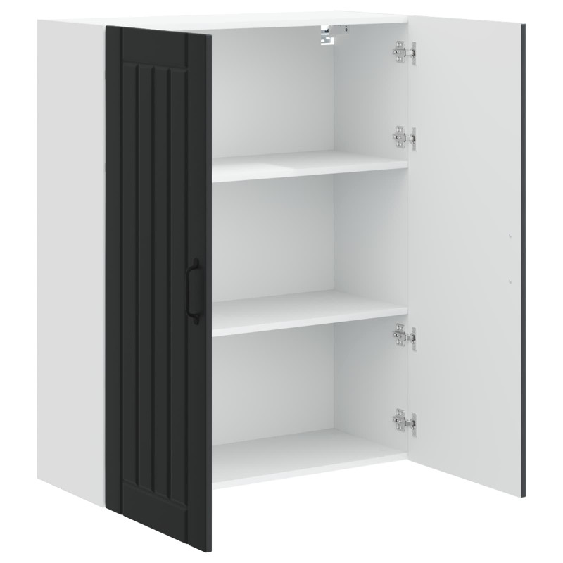 Szafka kuchenna Czarny 80 x 31 x 100 cm Materiał drewnopochodny