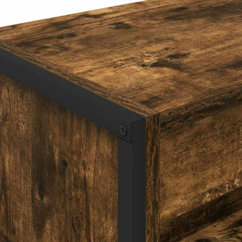 Szafka na książki Dąb dymny 80 x 30 x 155 cm