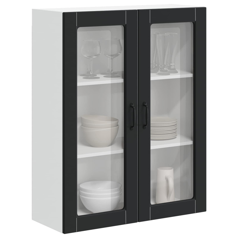 Szafka kuchenna wisząca z drzwiami Czarny 80 x 31 x 100 cm