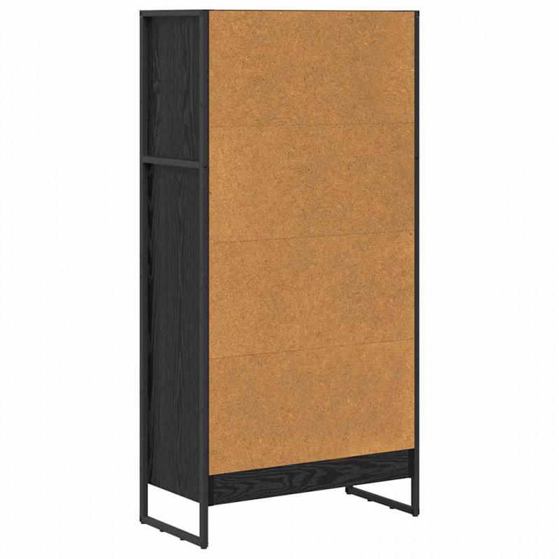 Szafka na książki Czarny Dąb 80 x 30 x 155 cm