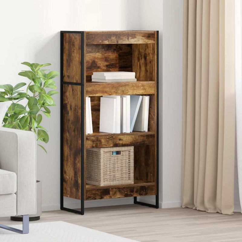 Szafka na książki Dąb dymny 80 x 30 x 155 cm