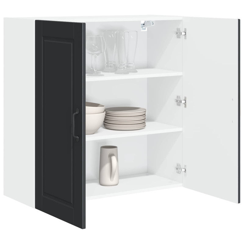 Szafka kuchenna Czarny 80 x 31 x 80 cm Materiał drewnopochodny