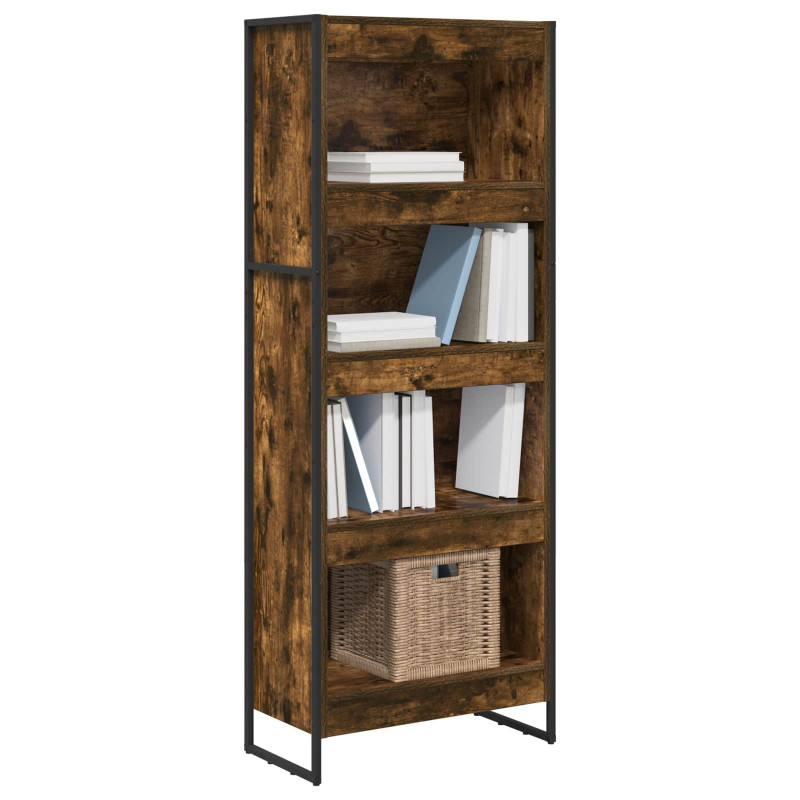 Szafka na książki Dąb dymny 80 x 30 x 155 cm