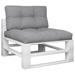 Poduszki na palety, 2 szt., szare, tkanina